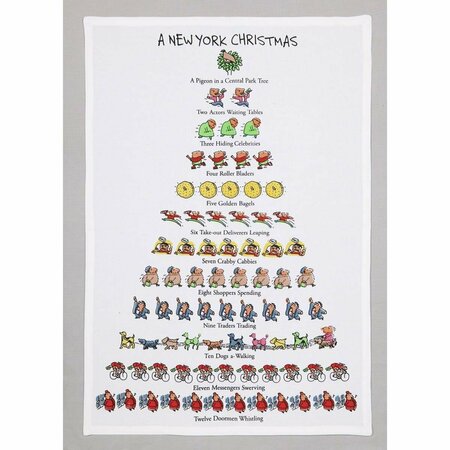 TARIFA 18 x 26 in. A New York Christmas Kitchen Towel, 6PK TA3679691